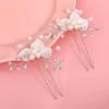 1 Pcs Pearl Crystal Leaf Headpiece Hair Pin Hairpin Pearl Headwear Hairpin Ornaments Fashion Sexy Accessory