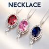WNFU Women's Pendant Necklace, Multicolor Corundum, Gold-Plated Copper