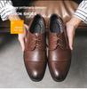 Men's Large Size Derby Formal Leather Shoes for Office, Wedding, and Banquet