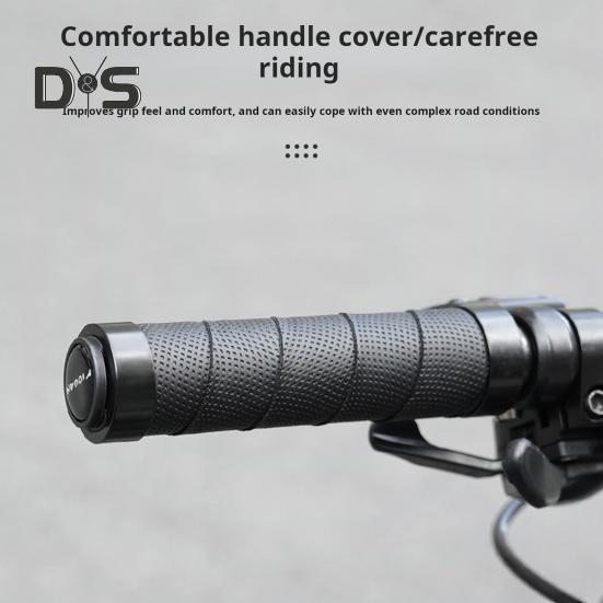 1 Pair Bicycle Handlebar Grip Cover Non-slip Faux Leather Shock Absorbing MTB Road Mountain Bike Handle Grip Sleeve Bicycle Accessories