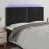 VidaXL LED Headboard Bedroom Furniture Double Bed Accessory Head of Bed Frame Interior Black 3122352