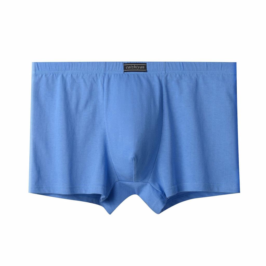 Large Size Men Spring and Summer Pure Color Cotton Loose Breathable Flat Angle Underwear