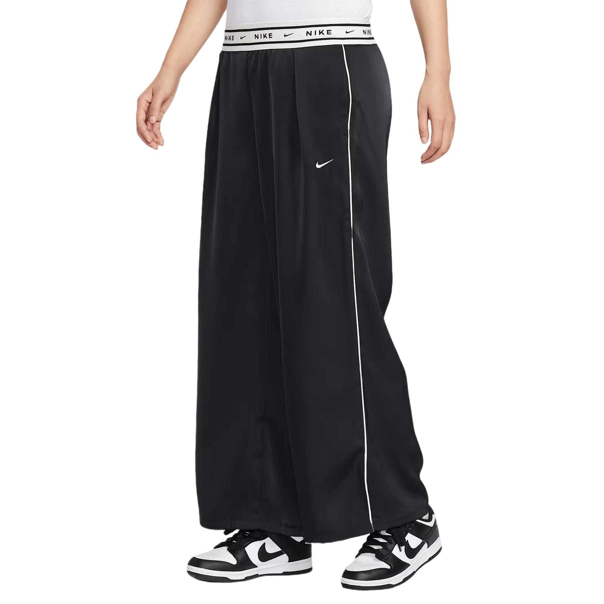 Nike Sportswear Color Block Mid Rise Loose Fit Casual Pants Women Bottoms IH1327-010 XS