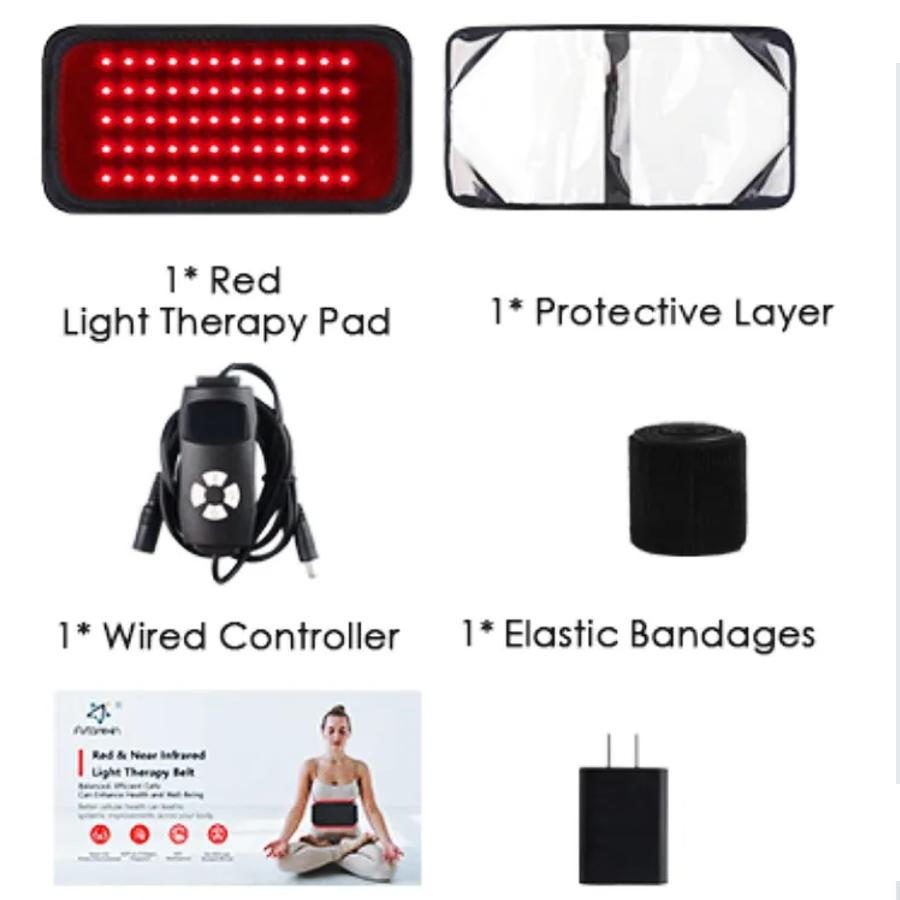 Infrared Light LED Healthcare Belt Waist Red Light Heating Massage Belt Pad Lumbar Back Waist Massager For Muscle Body Relief