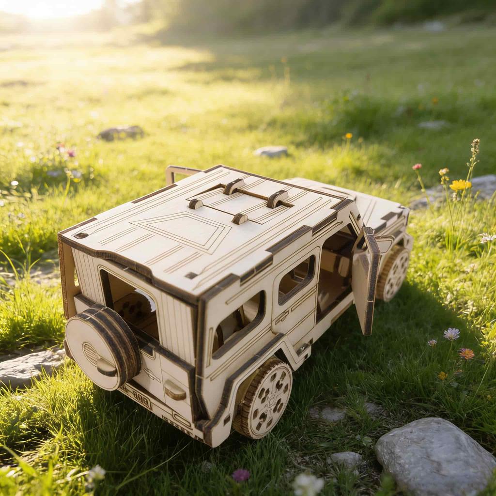 Wooden Off Road Vehicle Puzzle DO-IT-YOURSELF Wooden 3D Off Road Vehicle Assembly Learning Birthday Present Christmas Present