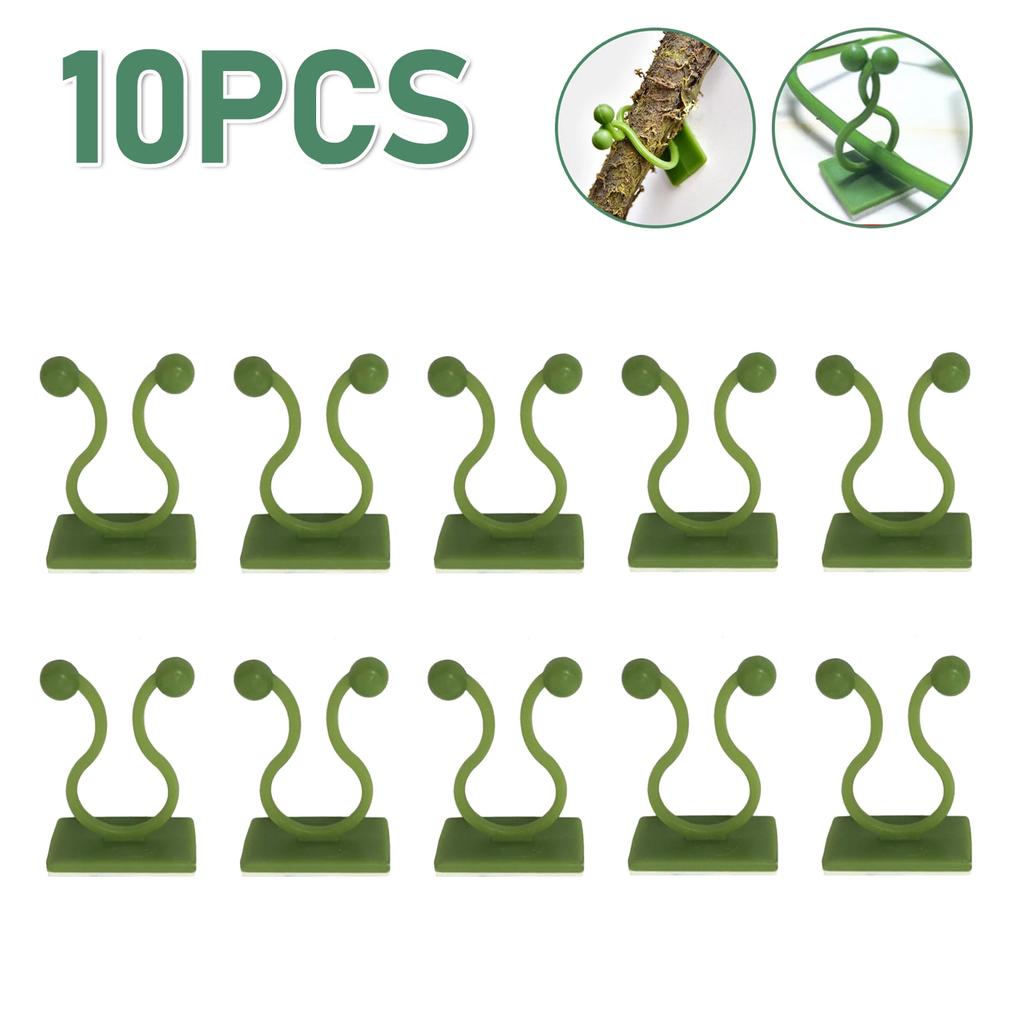 100-10PCS Plant Climbing Wall Self-Adhesive Fixed Buckle Hook Fastener Tied Fixture Buckle Garden Plant Wall Climbing Vine Clips