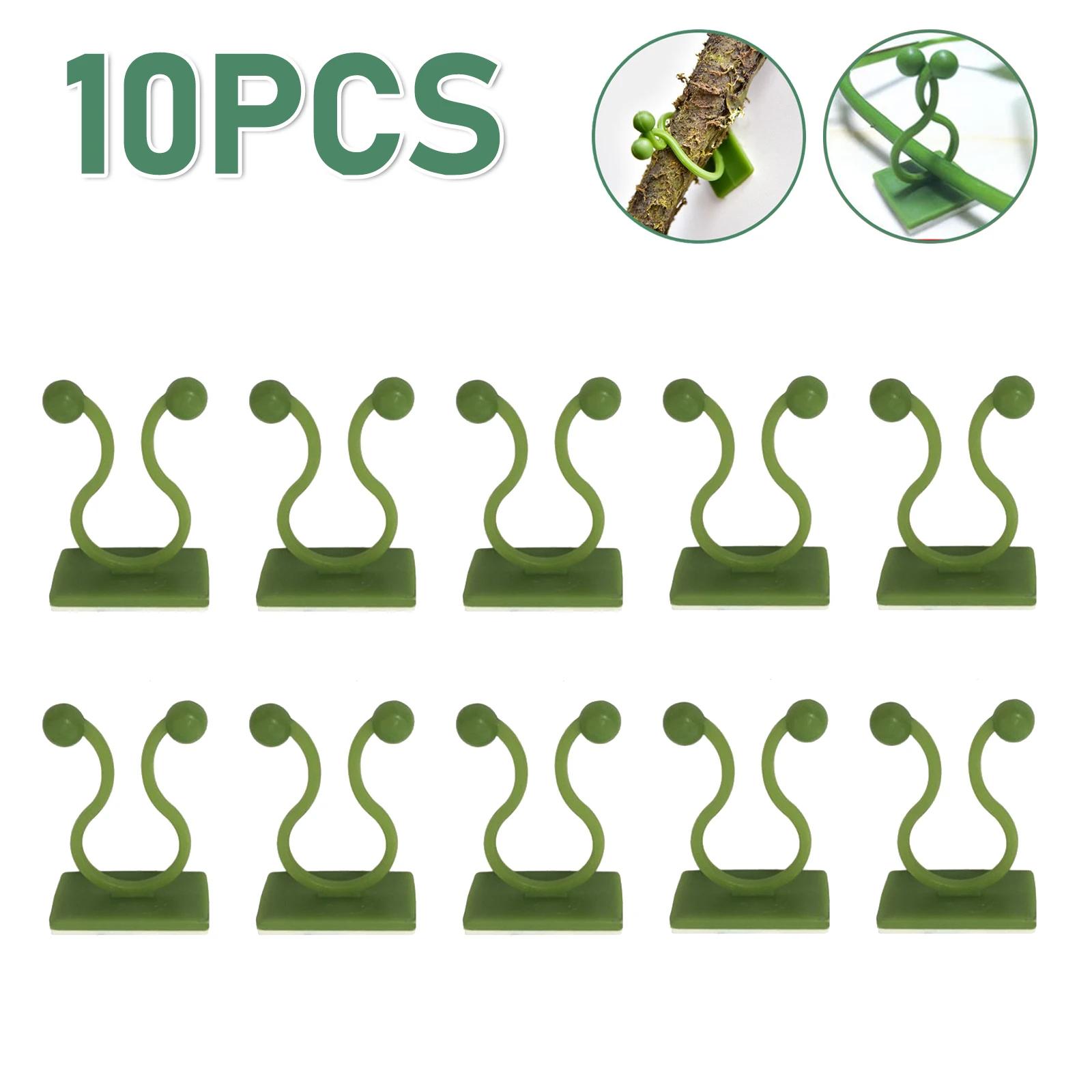 

100-10PCS Plant Climbing Wall Self-Adhesive Fixed Buckle Hook Fastener Tied Fixture Buckle Garden Plant Wall Climbing Vine Clips