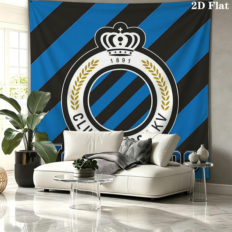 Club Brugge KV Custom Name Wall Tapestry Aesthetic Wall Hanging Printed Fabric Blanket Decorative Tapestries for Bedroom Living Room Home Decor
