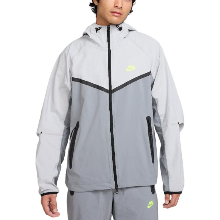 

Nike Tech Series Hooded Casual Sports Jacket Men Jacket Cool-Grey Wolf-Grey HV6514-065 M
