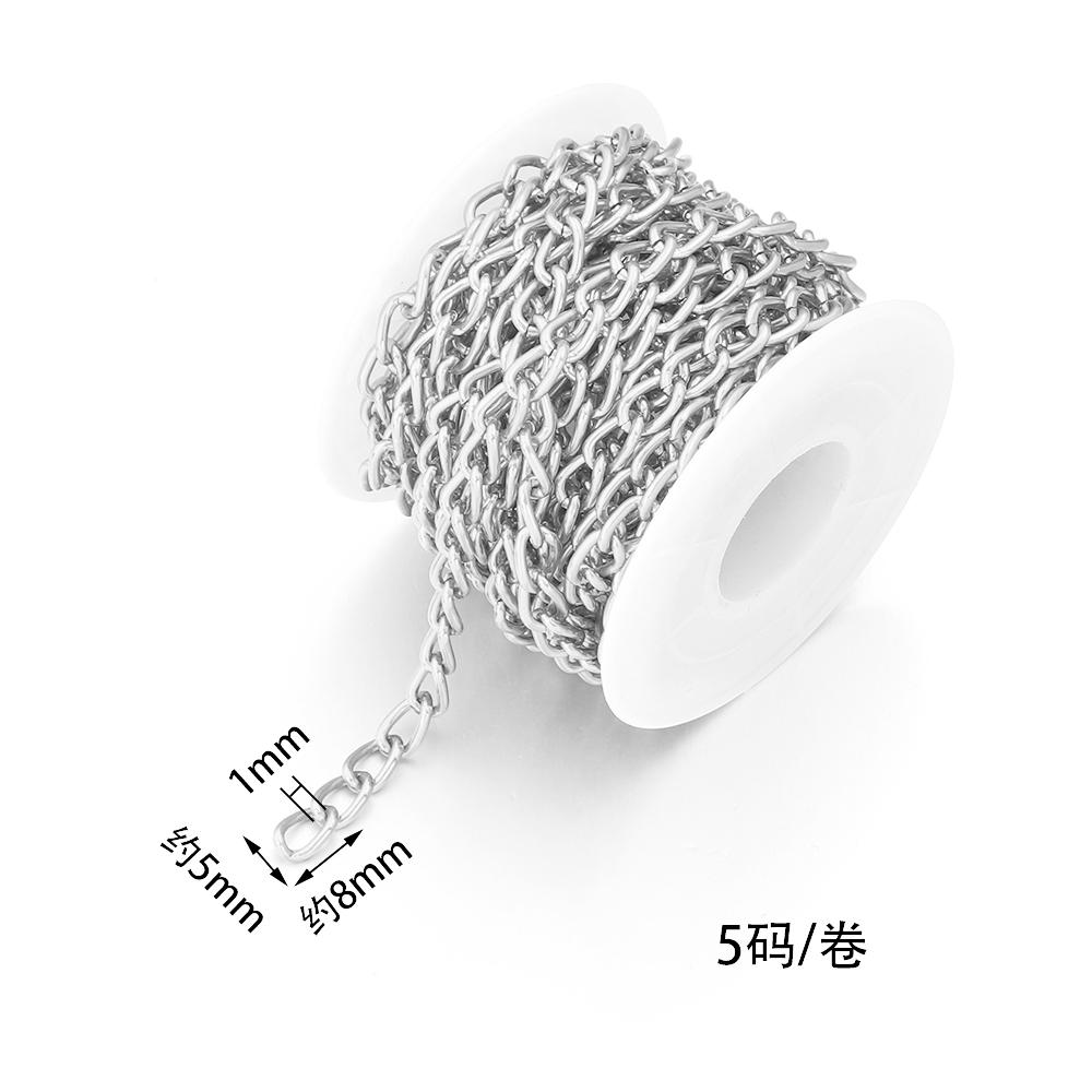 2-5Yards/Roll Aluminum Twisted Chains Gold Silver Extension Link Chain For DIY Handmade Bracelet Necklace Connectors Accessories