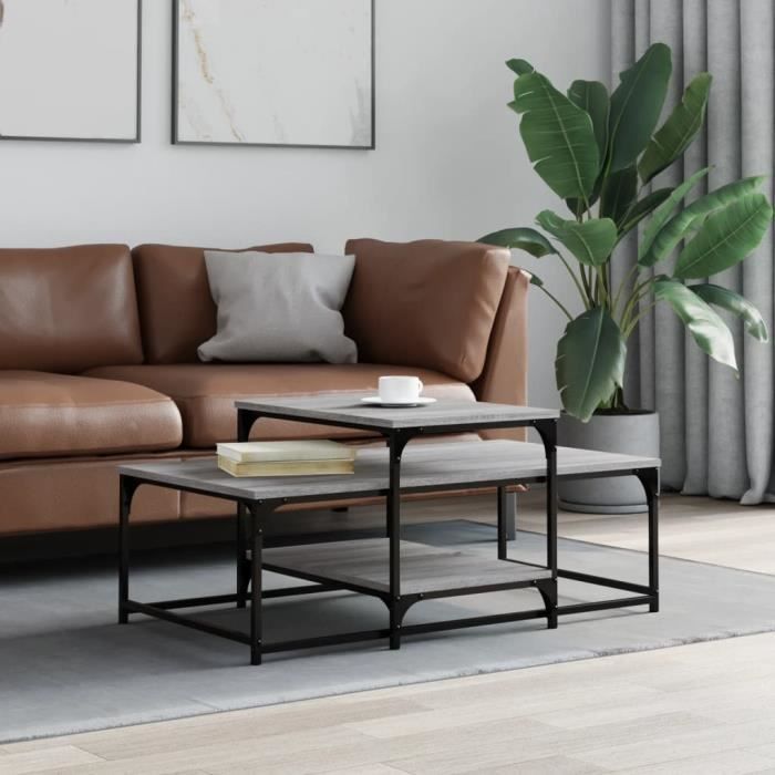 VidaXL Coffee Table Sonoma Grey 102x60x45 Cm Engineered Wood 835317