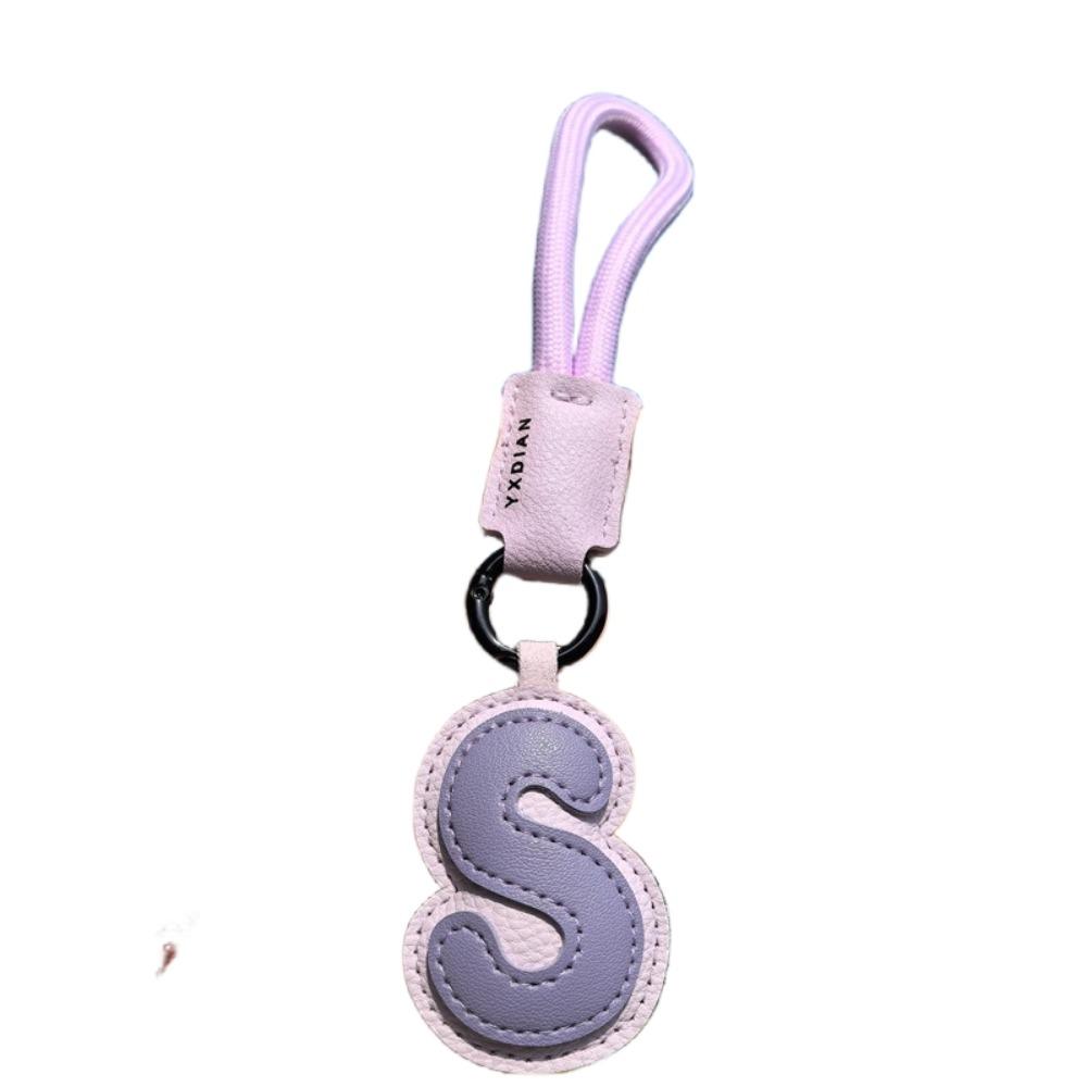 PU Leather 26 Letter Keychain Sweet Lucky Letter Pendant Fashion Alphabet Key Holder  Friend