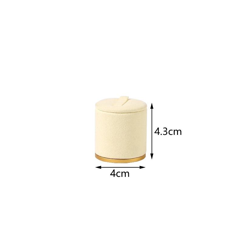 Creative combination jewelry display stand - metal, off-white suede jewelry rack for rings and necklaces