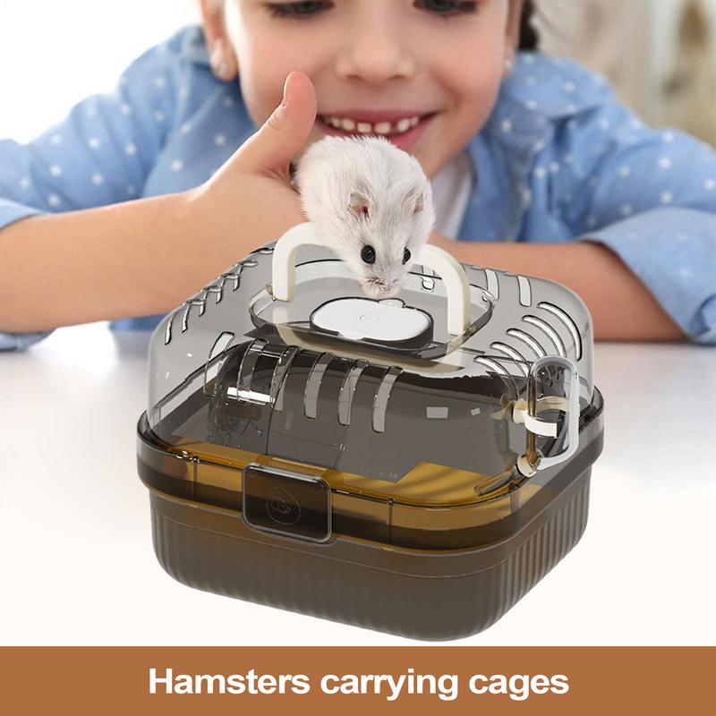 Hamster Travel Carrier Breathable Travel Carrier Portable Outdoor Lightweight Ventilated With Running Wheel Bag For Outing