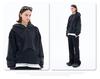 Lan Hai Men's Hooded Sweatshirt | 2025 Autumn/Winter Collection | Trendy Reverse Stitch Design | Solid Color | High Street Style