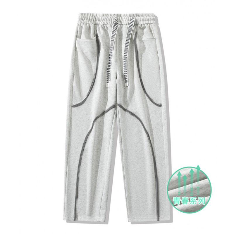 Striped Straight Leg Sweatpants Loose Fit Casual Pants Men Plus Size
