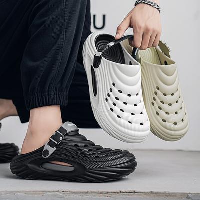 Sandali con Zeppa in Eva alla Moda da Donna Estate Suola Spessa Antiscivolo Sandali da Spiaggia Donna Leggeri Morbidi Punta Chiusa Pantofole da Esterno