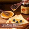 Wood Honey Drizzler 3pcs, Honey Dipper Sticks Wooden Honey Comb Honey Stick Honey Dipper Spoon Coffee Stiring Spoon Syrup Dippers(Brown)