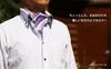 [VAGHEZZA] Ascot Tie and Pocket Square Set, Made in Japan, Plain, Suitable for Weddings, Receptions, and Golf (Light Purple)