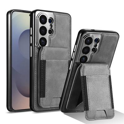 Leather Business Wallet Magnetic Phone Case for Samsung S26 Ultra S26 Plus For Magsafe Flip Slot Card Fold Holder Cover