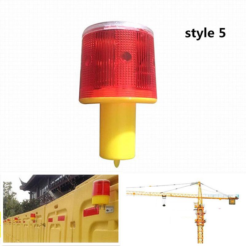 Solar Powered Traffic Warning Light LED Bulb Lamp for Construction Site Harbor Road Emergency Lighting