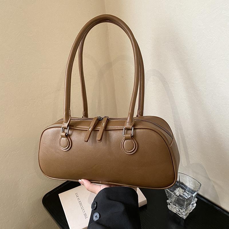 

Fashion underarm bag women s new simple shoulder baguette bag high-end casual women s bag кавовий
