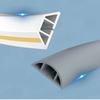 1pc 1m/39.37in Wear-resistant Trunking Fixed Wire Trunking with Adhesive Backing Soft Rubber Self-adhesive Wire Casing