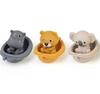 Baby Bath Toys Stacking Bath Boat Toy Silicone Adorable Animal Finger Puppets for Children Interactive Floating Squeeze Toy Gift