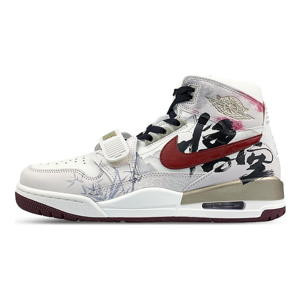 Jordan Legacy 312 Abrasion Resistant High top Vintage Basketball Shoes Men's White HF0745-131(Team652-312)
