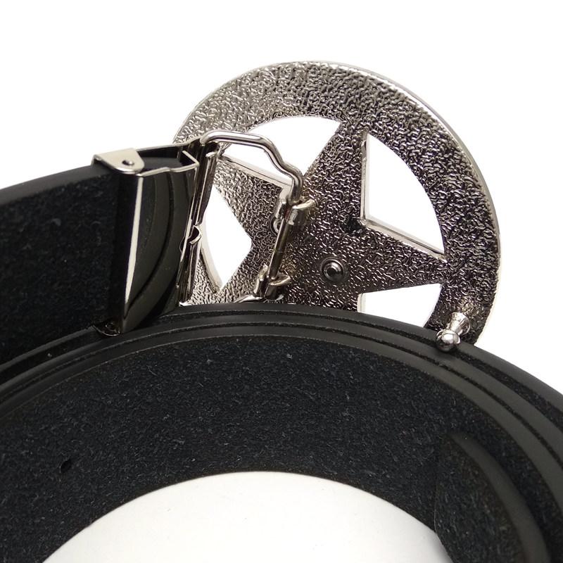 1 stk Sølvfarget Pentagram Logo Beltespenne Metall Cowboy Beltespenne Casual Western Cowboy Beltespenne Sinklegering Pentagram Beltespenne