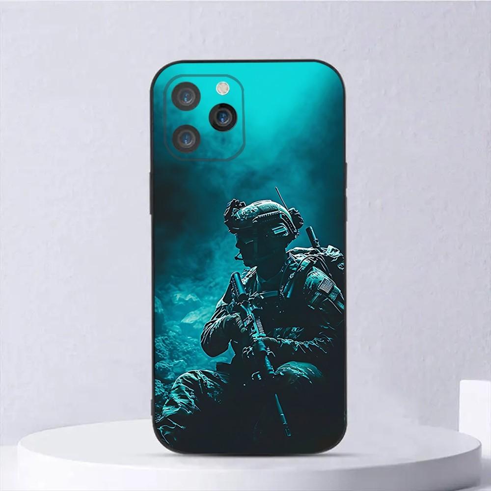 

Army Special Forces Phone Case For iPhone 16,15,14,13,12,11,Plus,Pro Max,XS,X,E,SE,Mini Soft Silicone Black Cover iPhoneXSMAX