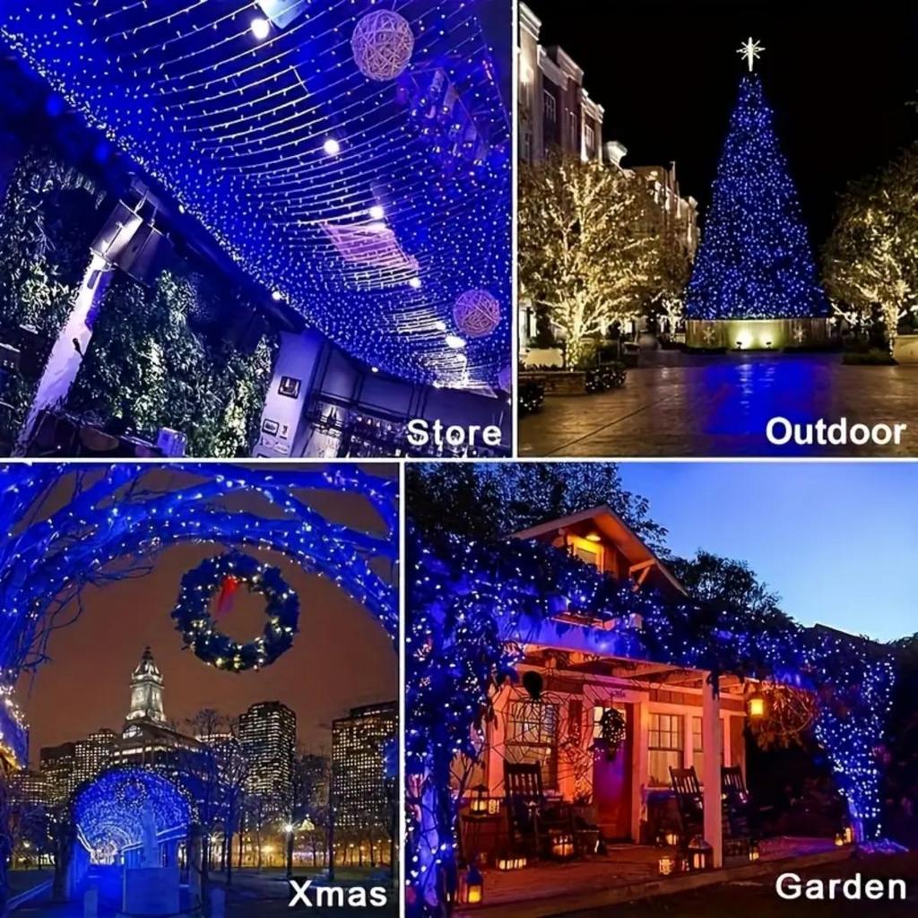 1PC 12M/39.37FT. 100 LED Halloween Solar String Light with 8 Modes Outdoor Waterproof Lamp For Indoor Yard Party Patio Decor