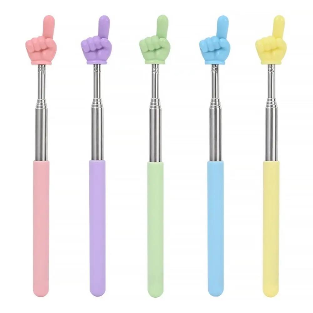 Durable Stainless Steel Teaching Pointer Telescopic Rod Finger Design Teaching Stick Classroom Finger Pointer Teachers