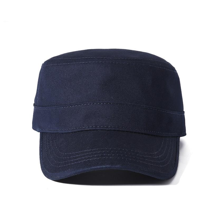 Large Size Flat Top Hat Men's and Women's Solid Color Versatile Outdoor Fishing Hat Peaked Cap Sweat-absorbing Sunshade Sun Protection Cap