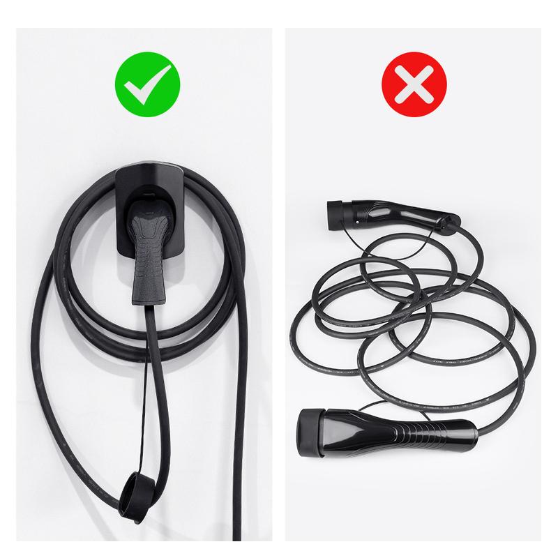 JDMEX Type2 EV Charger Holder IEC62196-2 Charging Cable Organizer Plug Holder Sleek Wallbox EV Charger Support Type 1 GBT