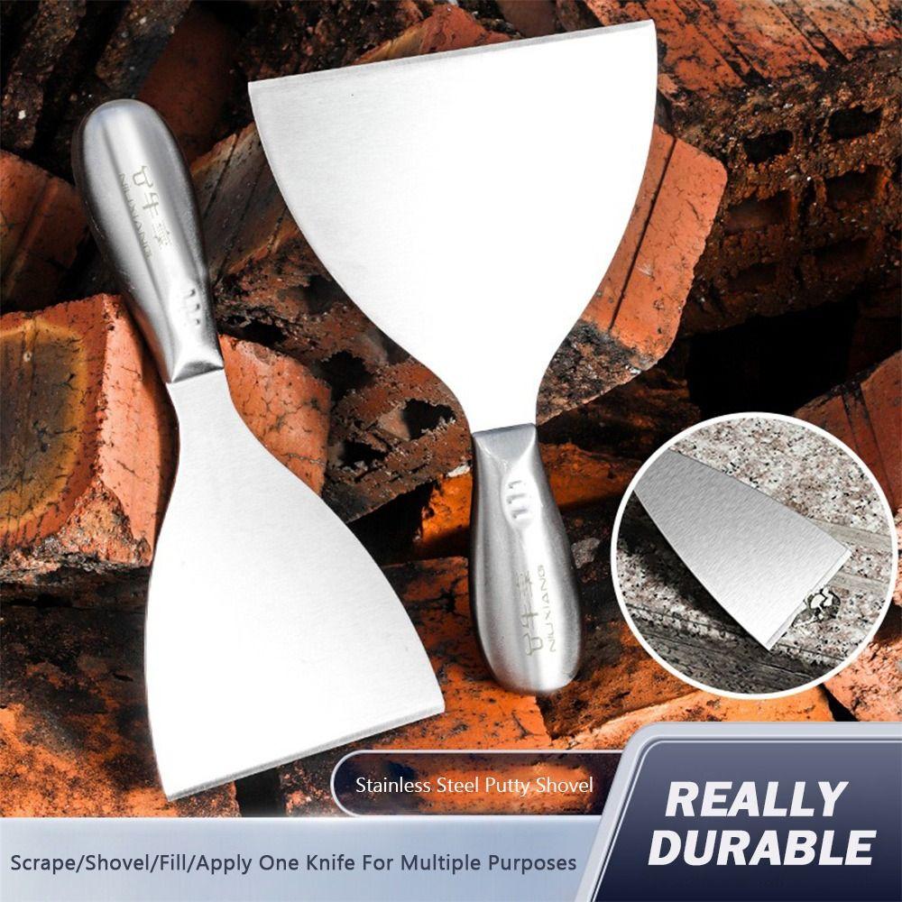 New Stainless Steel Putty Shovel Thickened Rustproof Paint Tool Durable Scraper Decoration 1.5 inches