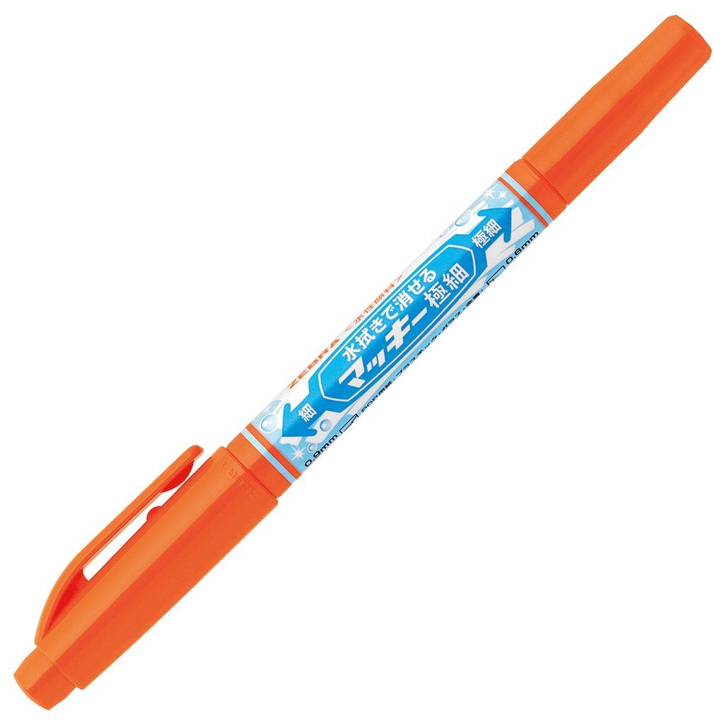 

Zebra Maki Extra Fine Оранжевый Стираемый водой маркер, Тонкий наконечник, P-WYTS17-OR, оранжевый