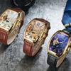 Modny Męski Zegarek Kształt Beczki Wina Lśniący Tourbillon W Pełni Automatyczny Mechanizm Mechaniczny Zegarek Mechaniczny reloj automático