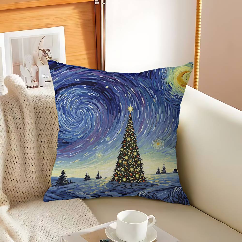 Van Gogh Starry Sky Art Personalized picture text home decorative pillows Household Gifts 45x45cm