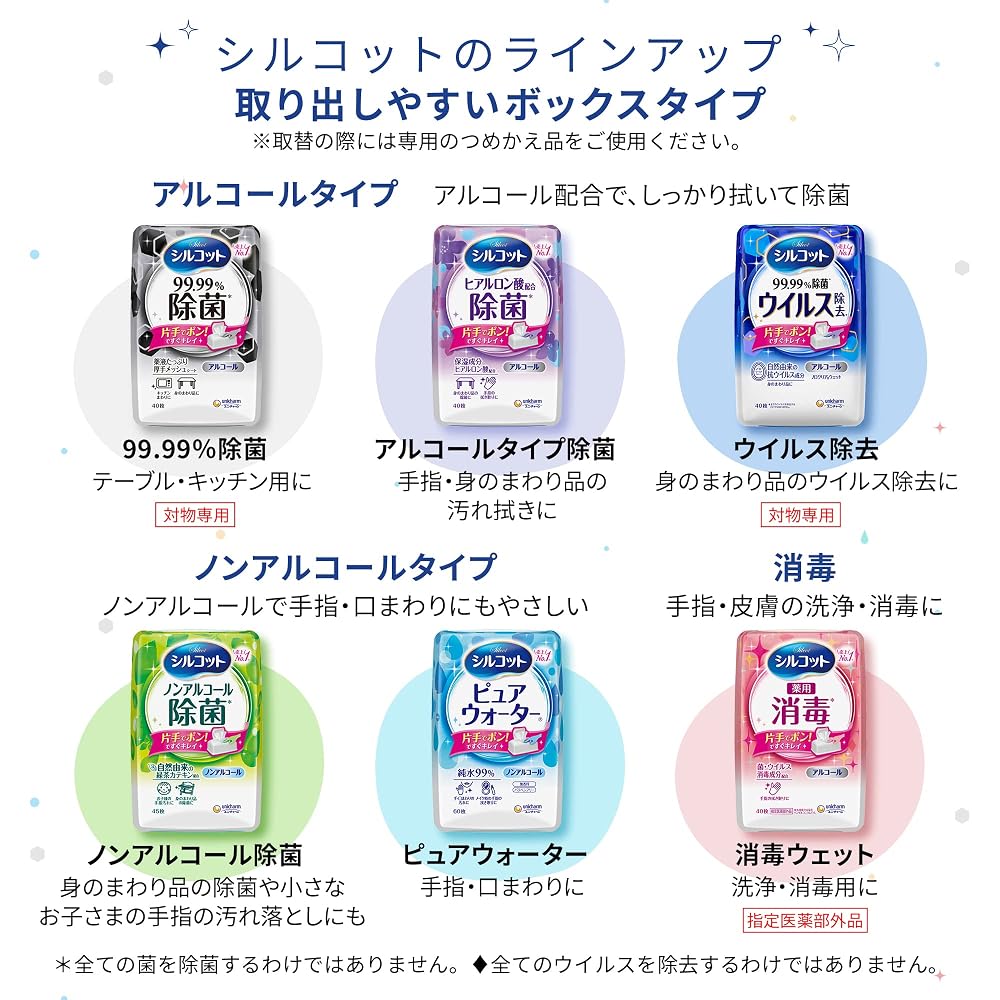 Japanese Product Silkott Thick Mesh Wet Wipes 320 Sheets Alcohol Type 99.99% Cleansing