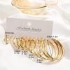 6 Pairs Earrings Golden Geometric Square Grace Ear Hoops Jewelry Sets Imitation Pearl
