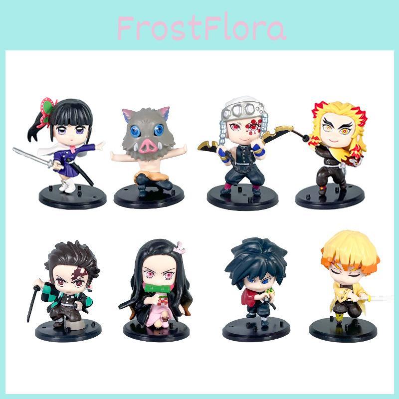 Demon Slayer Pvc Figure Series With 8 Chibi Characters For Collectors Display And Decor