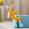 Handmade Crochet Alphabet Keychain, Letter A-H Knitted Doll Bag Charm,Cute 3D Knitted Letter Pendant, A-H Alphabet Crochet Keychain