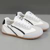 Women's Casual Single Shoes Retro Color Matching Lace-up Casual Sports Shoes Casual Shoes Flat-bottomed German Training Running Shoes