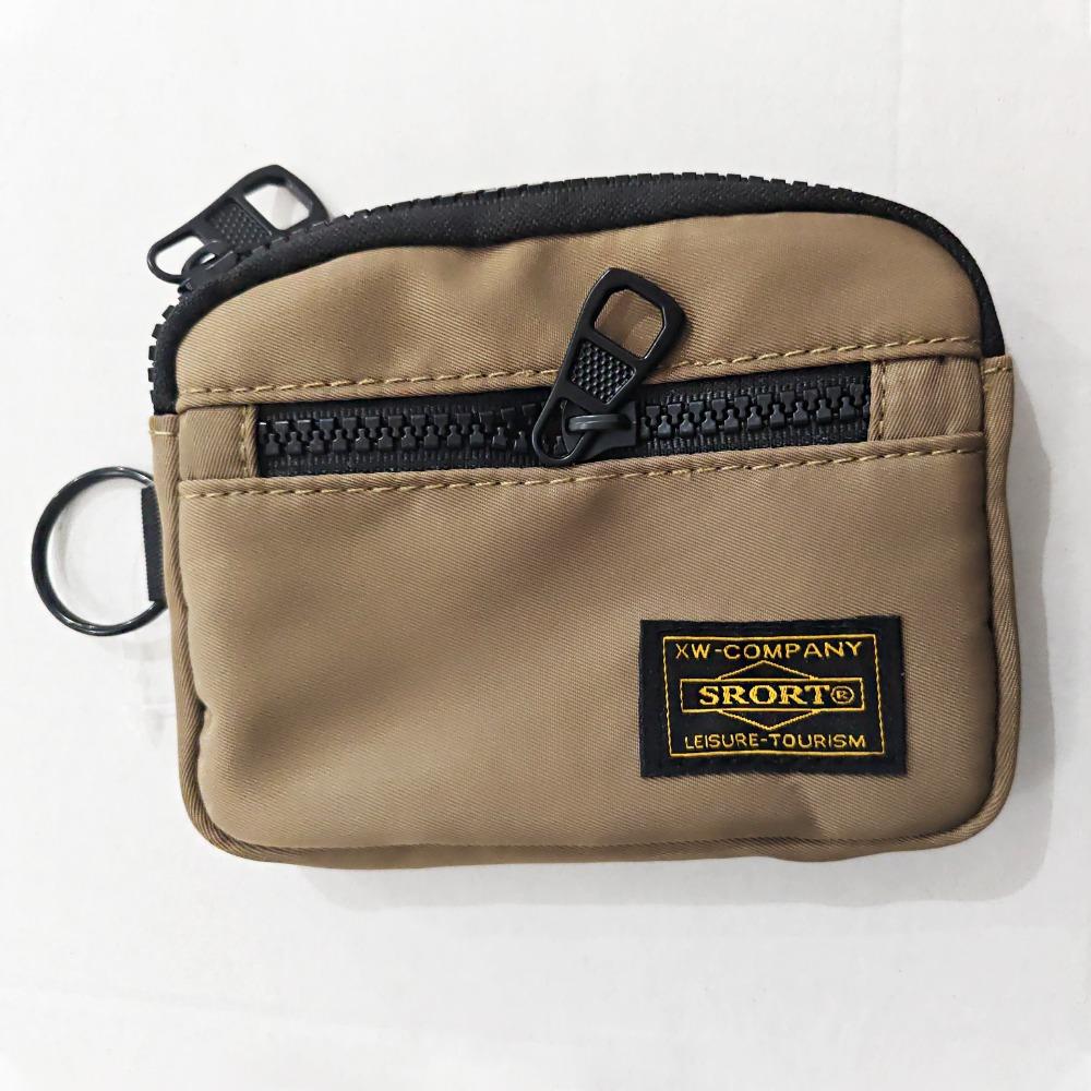 Oxford Cloth Canvas Coin Purse Card Holder Mini Earbuds Storage Bag Zipper Short Wallet  Male