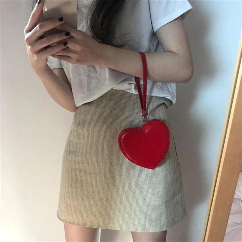 Womens Wallets for Women Purses for Girls Kawaii PU Leather Heart Bag