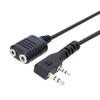 1m 2-Pin K Type Extender Cord Wire Replacement Ham Radio Accessory for Baofeng UV-5R 888S Microphone Headset Mic Cable