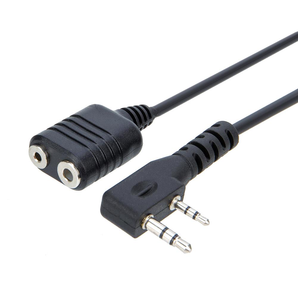 1m 2-Pin K Type Extender Cord Wire Replacement Ham Radio Accessory for Baofeng UV-5R 888S Microphone Headset Mic Cable
