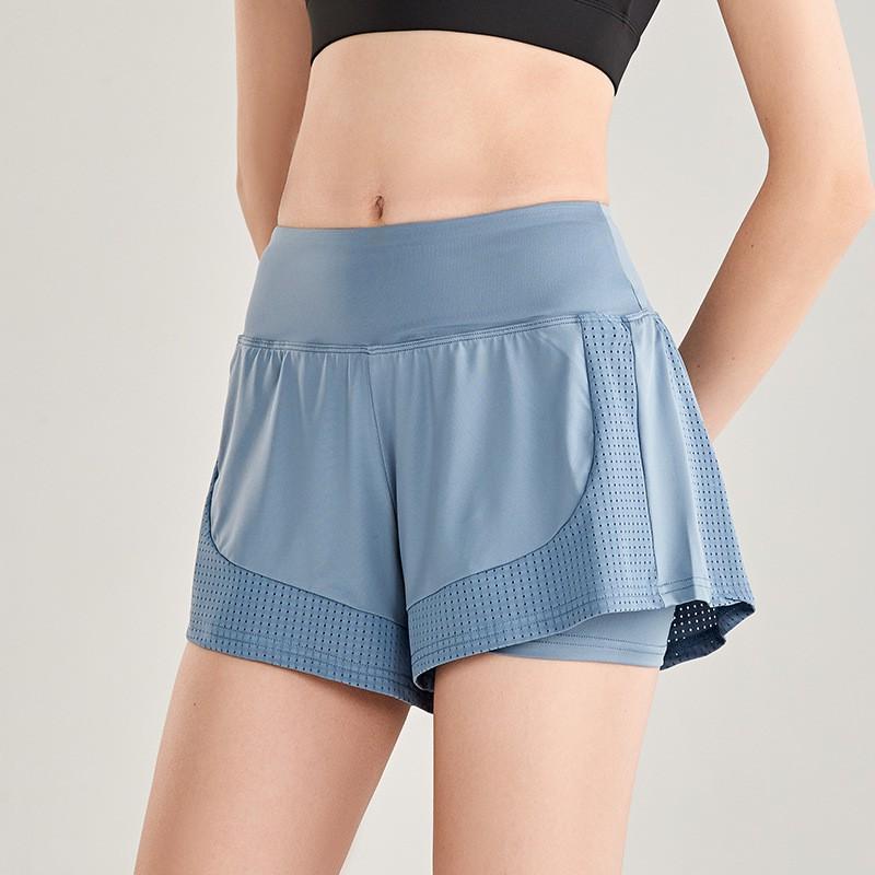 Womens High-Waisted Loose Running Shorts With Inner Lining-Free Design Quick-Dry Athletic Workout Yoga Pants Gym
