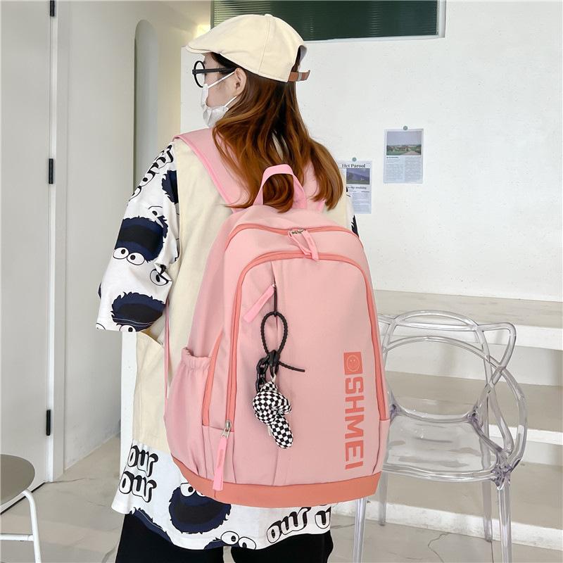 Schoolbag School Bag Female College Student Casual Versatile Large Capacity Backpack Male Junior High School High School Student Niche Design Travel